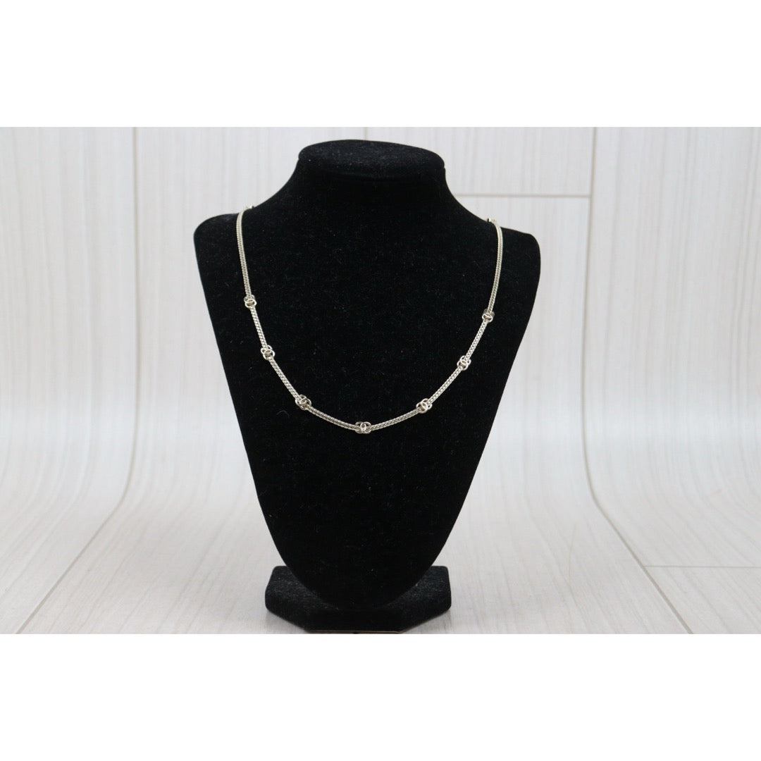 Very Good ( Rank A) ｜  CHANEL Coco Mark 24B Snake Bone Chain  Choker Necklace ｜V25110608