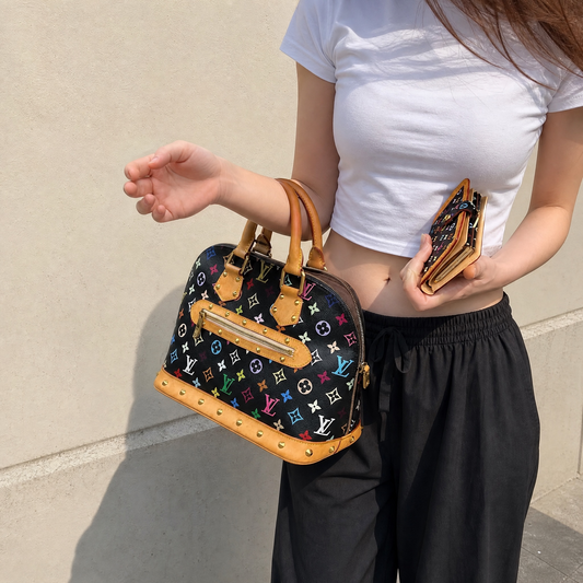 Include Entrupy Certificate of Authenticity｜Very Good ( Rank A)｜Louis Vuitton Monogram Takashi Murakam Multicolor Alma HandBag｜S26073118