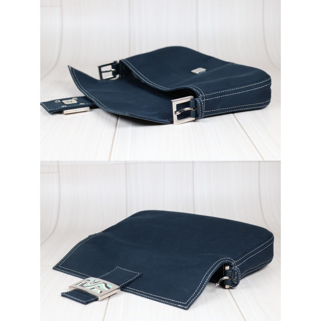 Rank A ｜  FENDI Denim Baguette Shoulder Bag  ｜S24052305