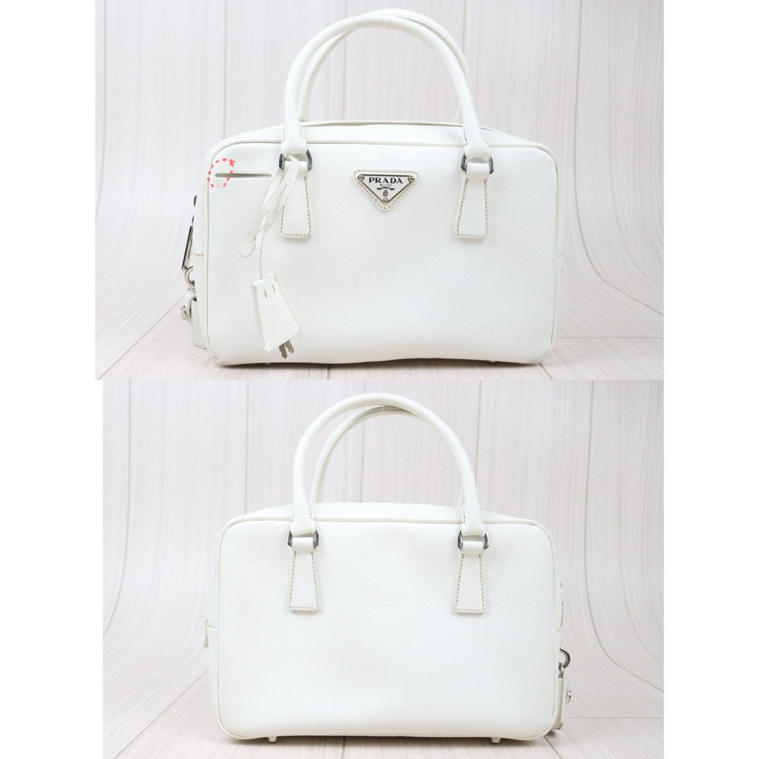 Good ( Rank AB)｜Prada Plume mini HandBag White｜V24121909