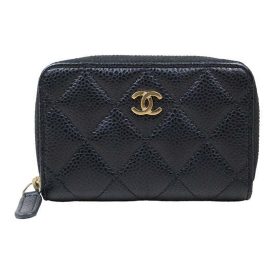 Rank A｜Chanel Caviar Skin Wallet Black Made in 2019 Year｜S24061731