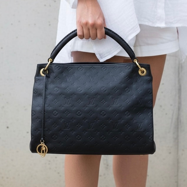 Include Entrupy Certificate of Authenticity｜Good ( Rank AB)｜Louis Vuitton Monogram Empreinte Artsy MM ShoulderBag Black｜S26051104