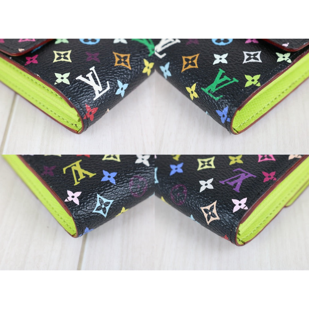 Include Entrupy Certificate of Authenticity｜Very Good ( Rank A)｜ Louis Vuitton Monogram Multicolor Portofeuil Sara Long Style Wallet ｜S26060803