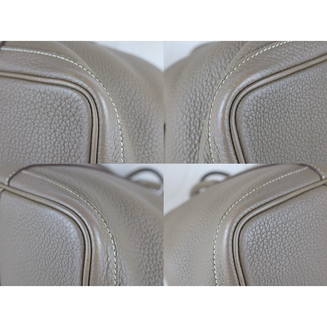 Good ( Rank AB)｜ HERMES Garden Party PM Taurillon Gray Handbag ◽︎O Stamp Made in 2011 Year ｜W25091101