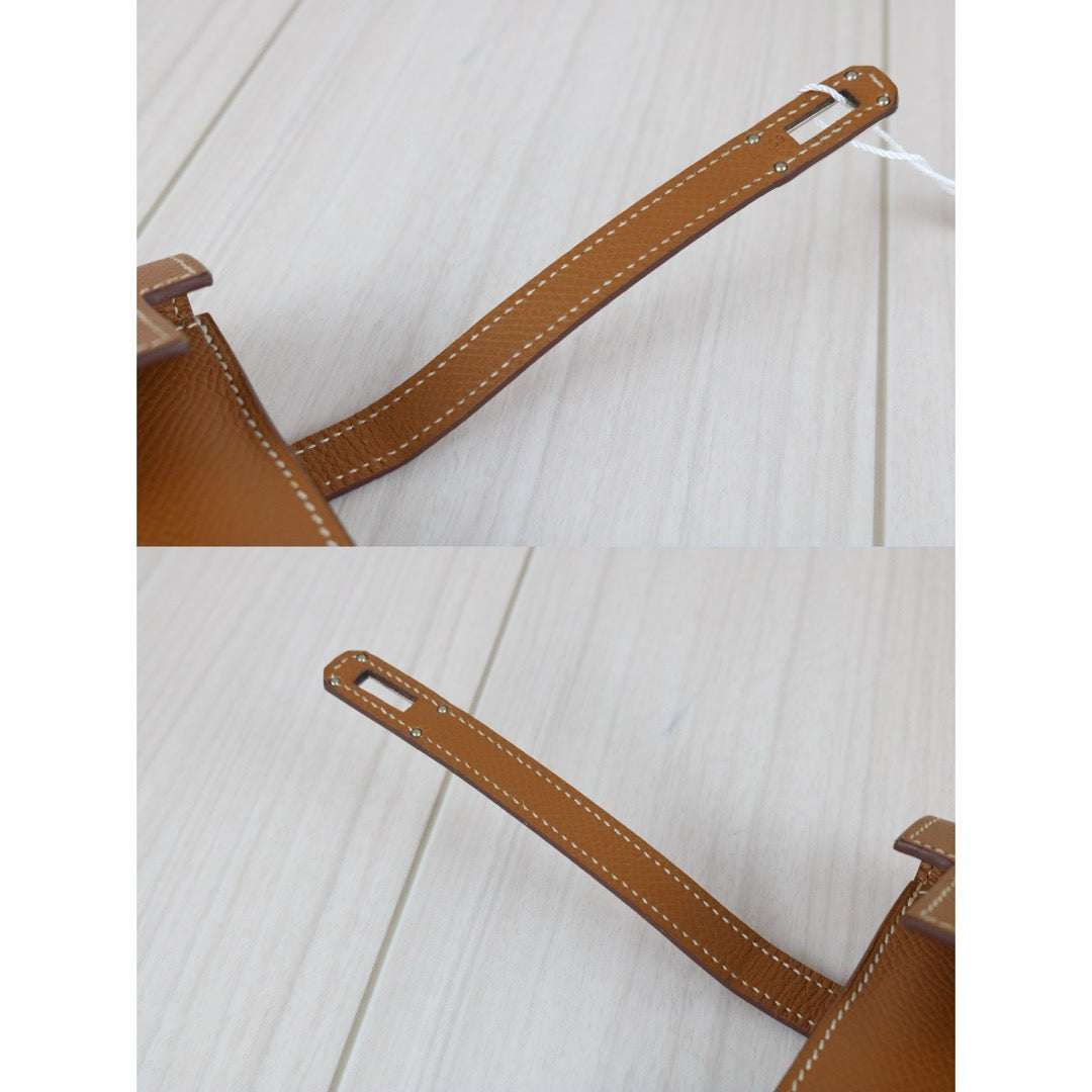 Good ( Rank AB)｜ HERMES Epsom Kelly Wallet Golden Brown B Stamp Made In 2023 Year｜W25062102