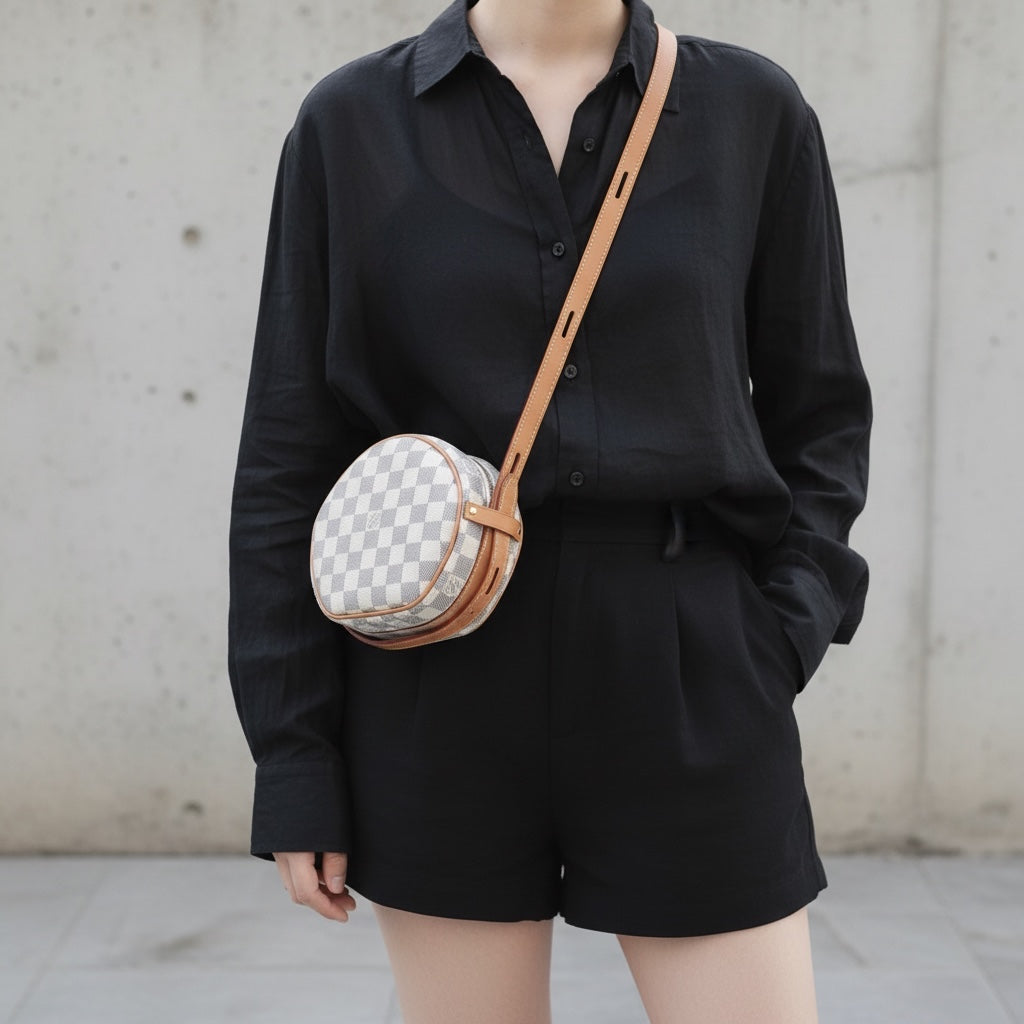 Include Entrupy Certificate of Authenticity｜Very Good ( Rank A)｜  Louis Vuitton Azul Boit Chapeau Supr PM Shoulder Bag｜X26051717