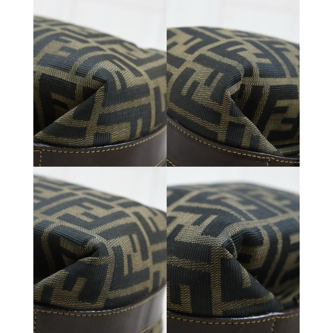 Include Entrupy Certificate of Authenticity｜Good ( Rank AB)｜ FENDI Zucca  Mini Vanity Pouch｜26101302