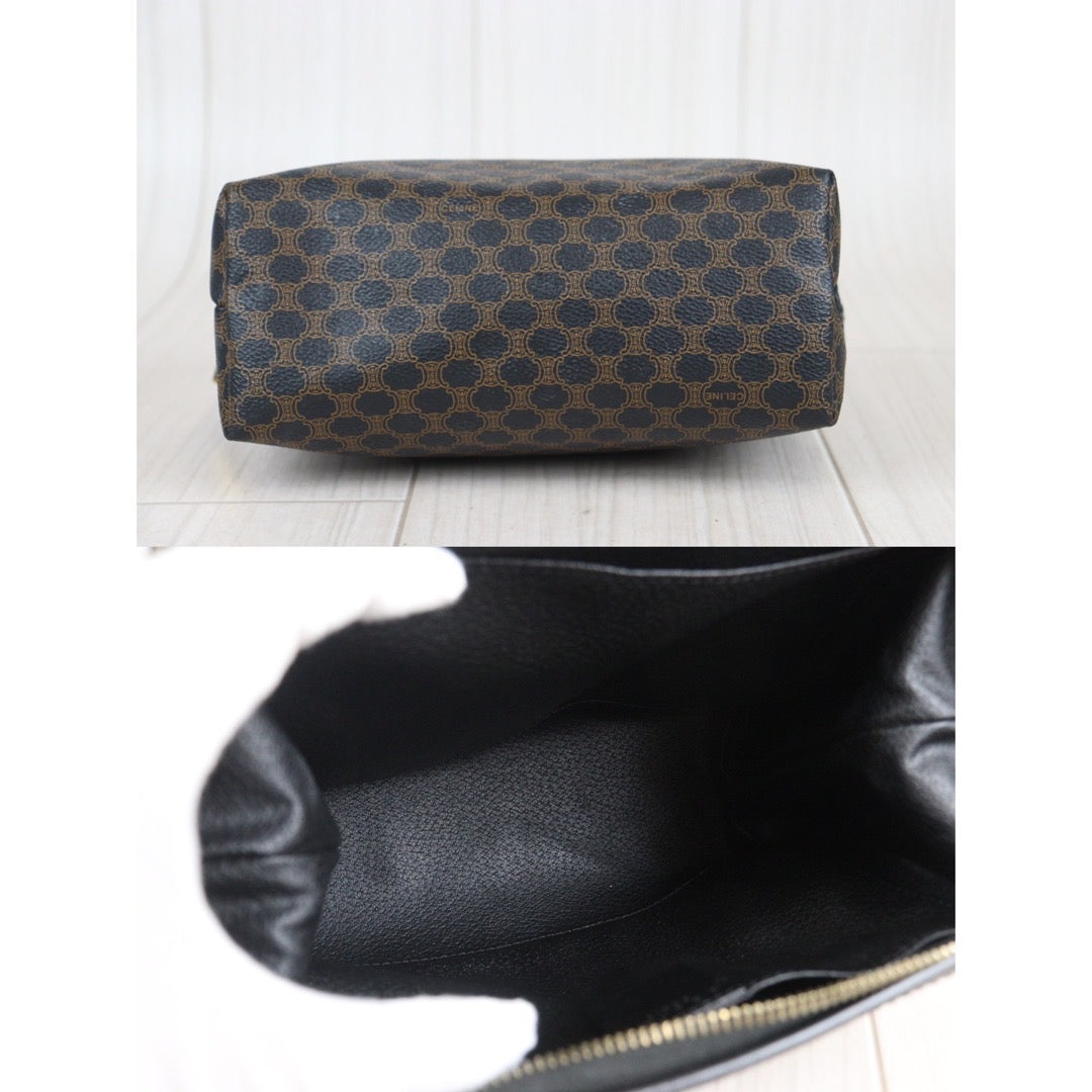 Rank A ｜ CELINE Black Macadam Pouch ｜23091528