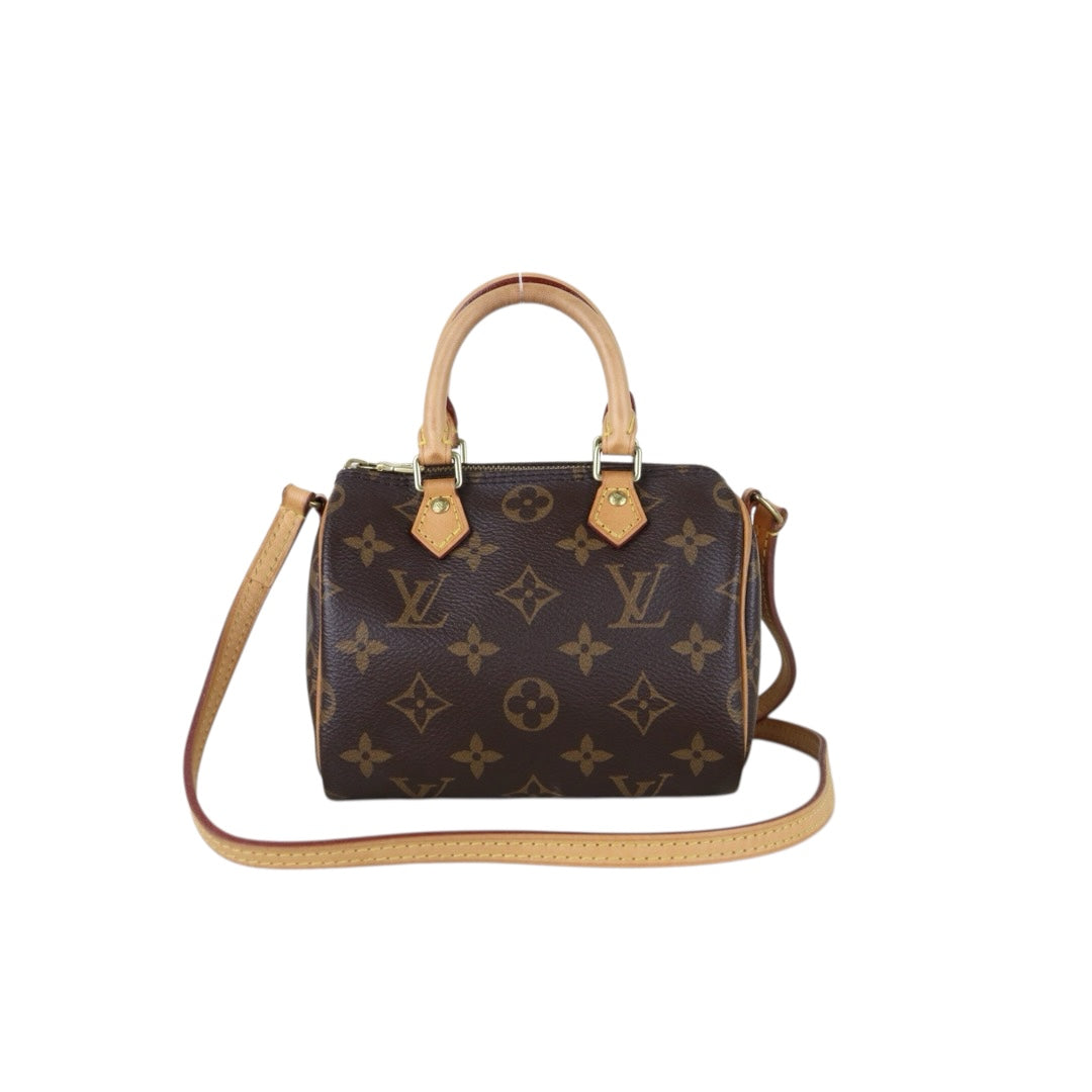 Include Entrupy Certificate of Authenticity｜Good ( Rank AB)｜Louis Vuitton Monogram Nano Speedy  Shoulder Bag｜S26060131