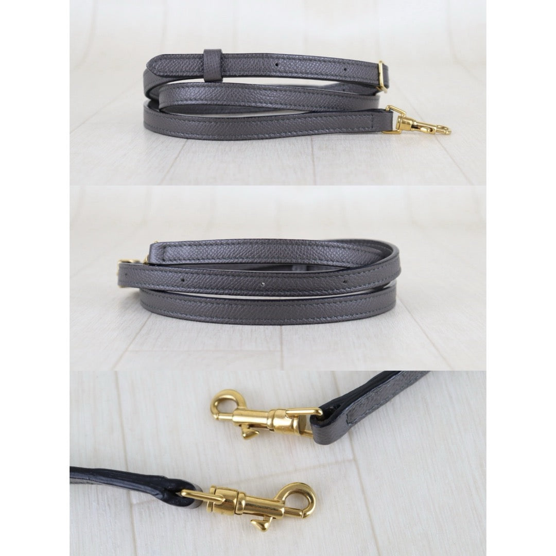 Include Entrupy Certificate of Authenticity｜Very Good ( Rank A)｜CELINE Calf Leather Belt Pico Handbag Shoulder Bag Etoupe Gray｜S26042901