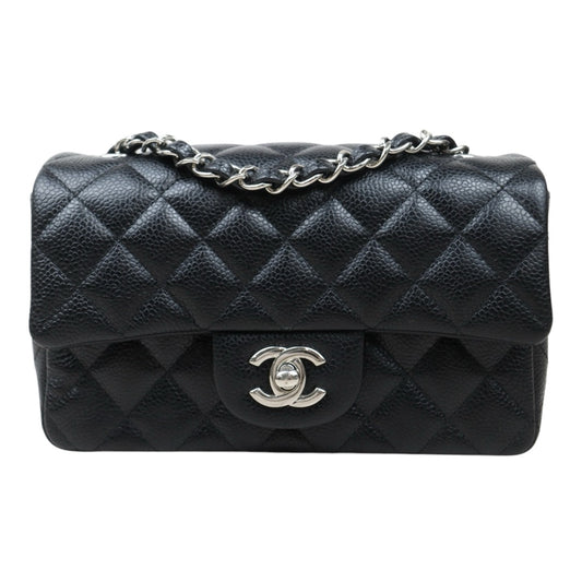 Very Good ( Rank A)｜ CHANEL Caviar Skin Matrasse Single Flap 20 Shoulder Bag Black Made In 2018 Year  ｜S24121805