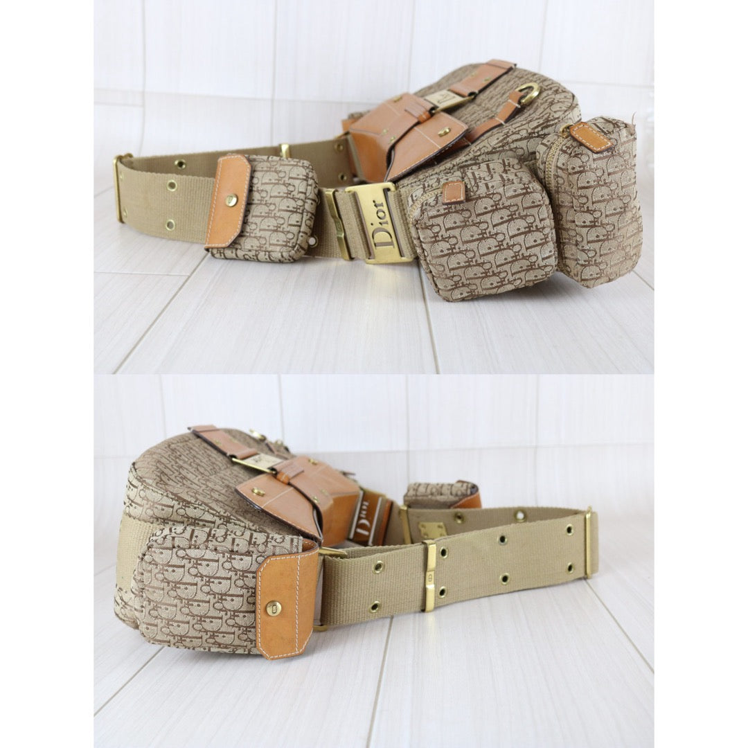 Good ( Rank AB)｜ Dior Punk Canvas Khaki Shoulder Bag ｜S25120401