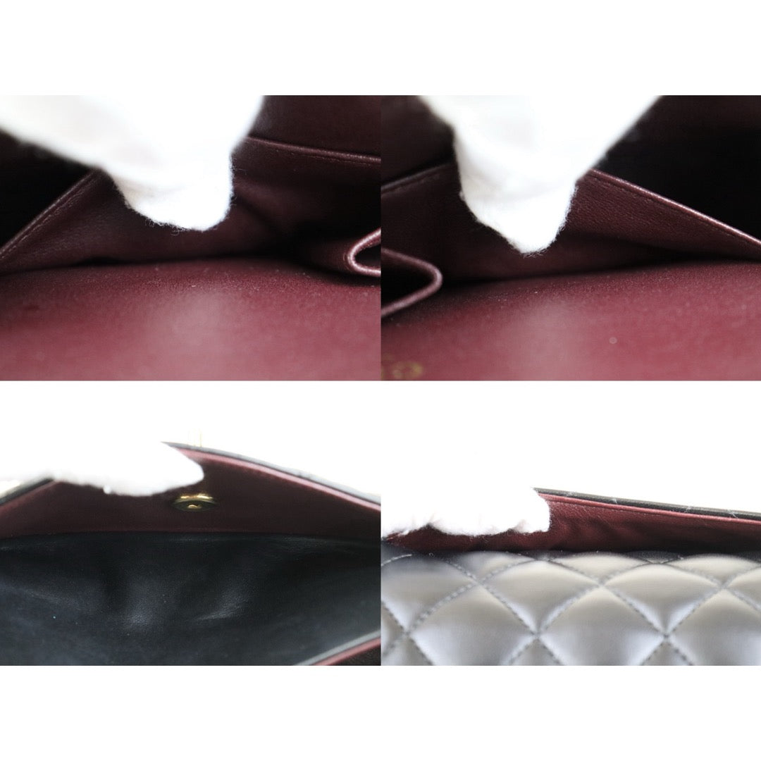 Very Good ( Rank A)｜Full Set CHANEL Lamb Skin Matrasse Double Flap 23 Shoulder Bag Black Made In 2017-2018Year｜S25122307