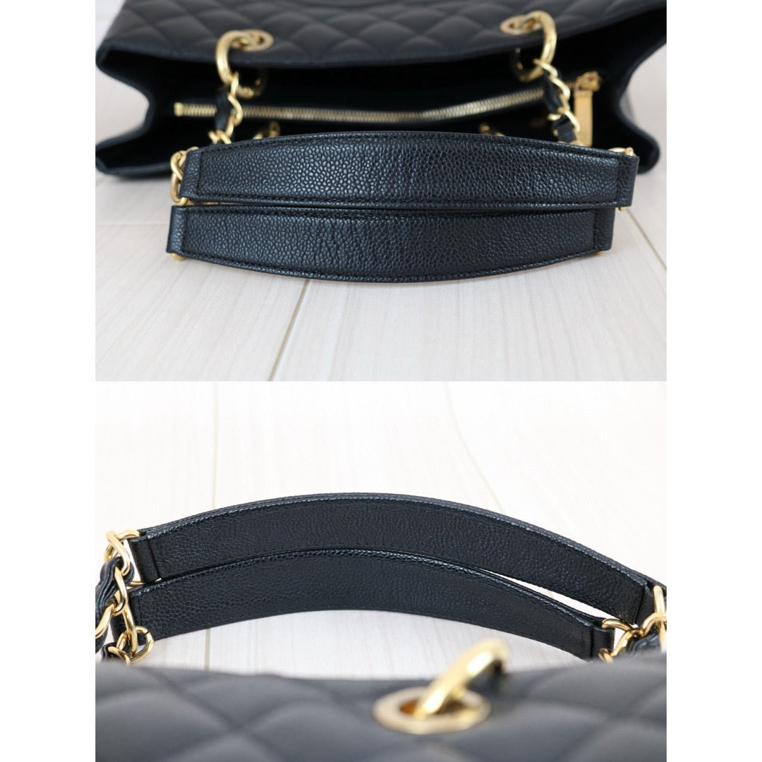 Good ( Rank AB)｜ CHANEL Matrasse GST Chain Tote Bag Caviar Skin Black  Made In 2011 Year｜S24111811