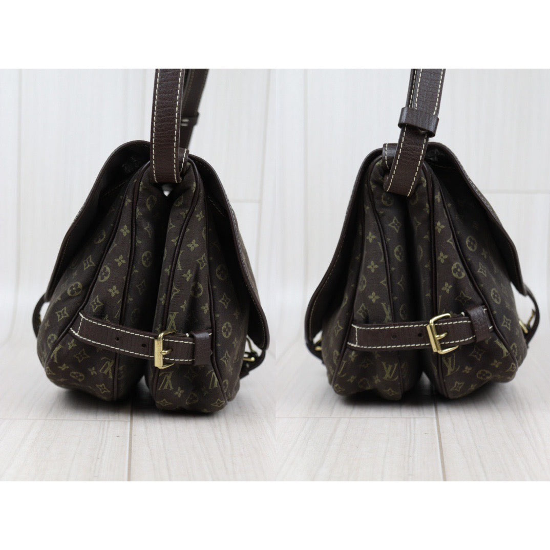 Rank A ｜LV Monogram Mini Run Saumur 30 Shoulder Bag Canvas Leather Brown｜24020115