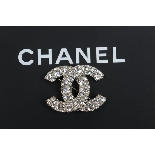 Include Authentic Detective Certificate of Authenticity｜Very Good ( Rank A)｜ CHANEL A12W Coco Mark Rhinestone Brooch Made In 2012Year ｜26052008