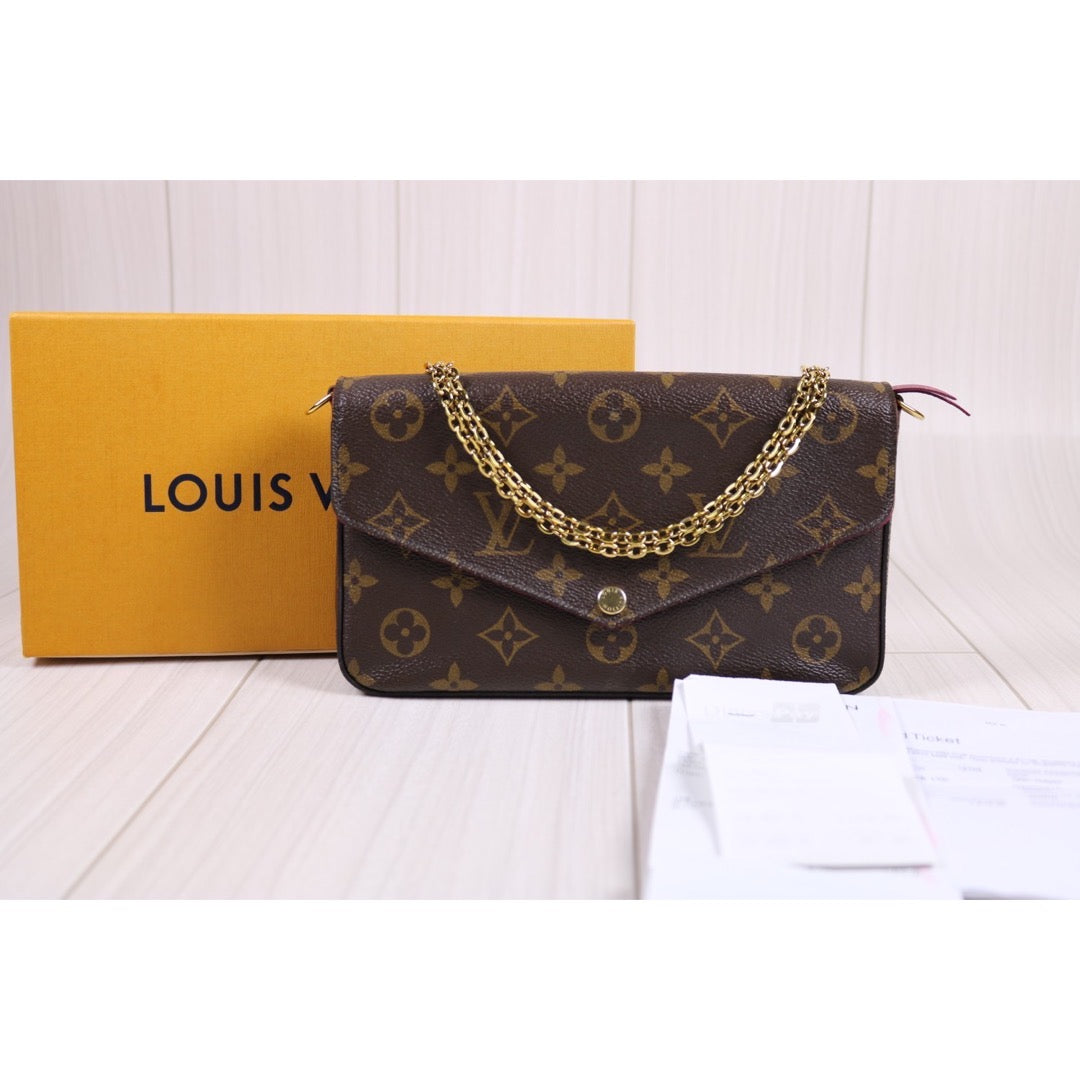Rank A｜LV Monogram Pochette Felicie Shoulder Bag｜S24030411