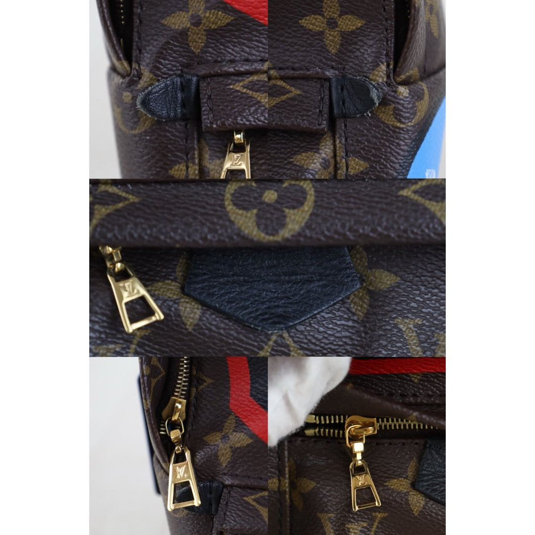 Include Entrupy Certificate of Authenticity｜Good ( Rank AB)｜  Louis Vuitton Monogram Canvas Badge Mini Palm Springs Backpack｜S26090713