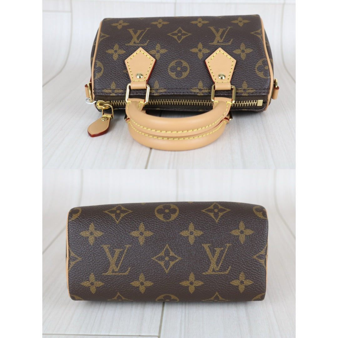 Very Good ( Rank A)｜LV Monogram Nano Speedy Handbag Shoulder Bag Current Model｜W25110606