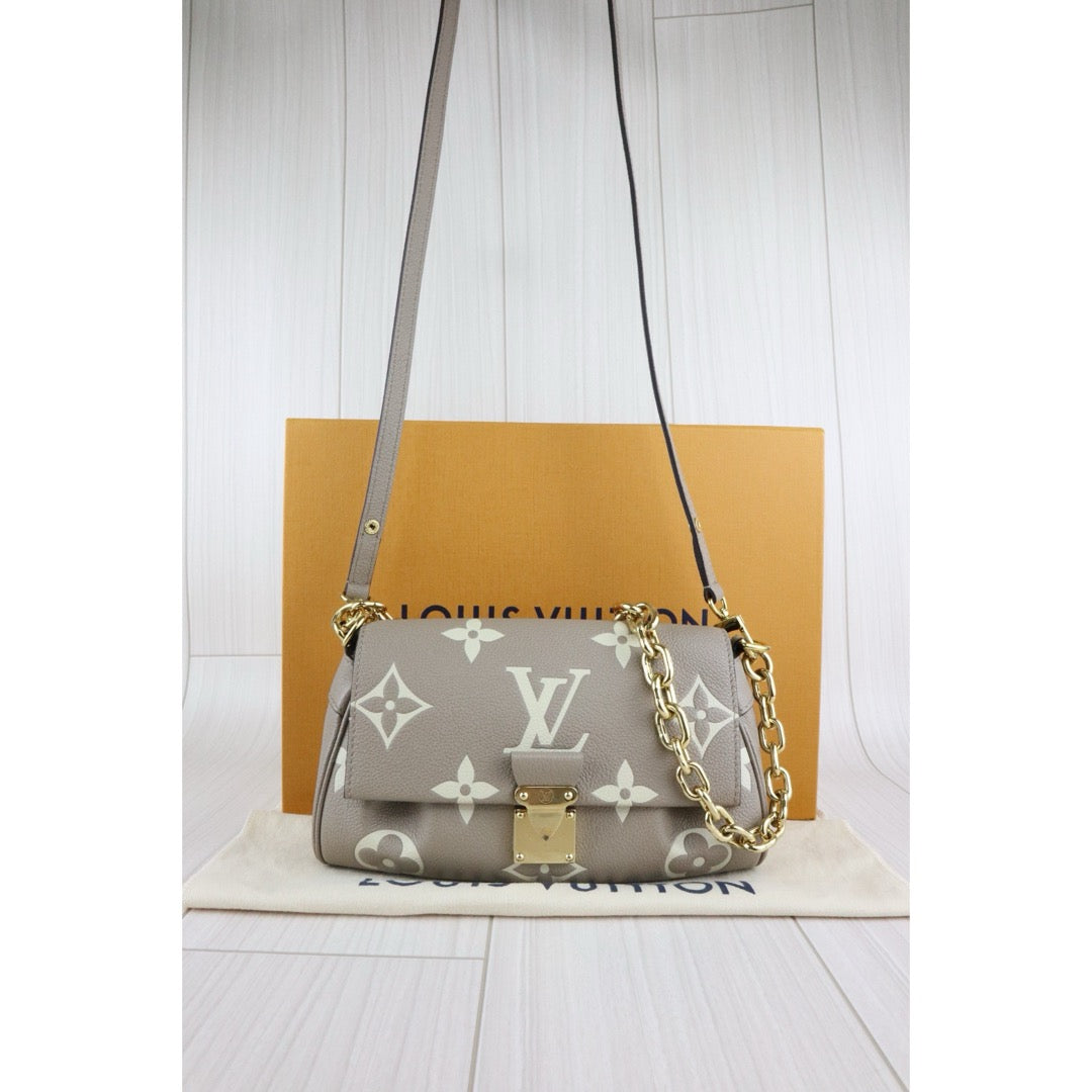 Very Good ( Rank A)｜ LV Monogram Favorite MM Shoulder Bag Etoupe Gray IC Chips Model｜W25110601
