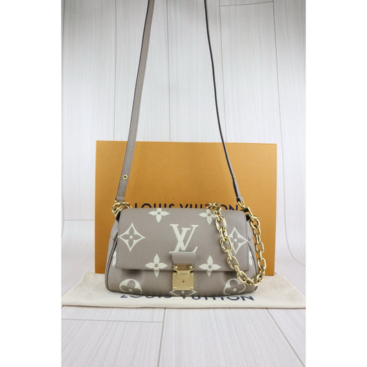 Very Good ( Rank A)｜ LV Monogram Favorite MM Shoulder Bag Etoupe Gray IC Chips Model｜W25110601