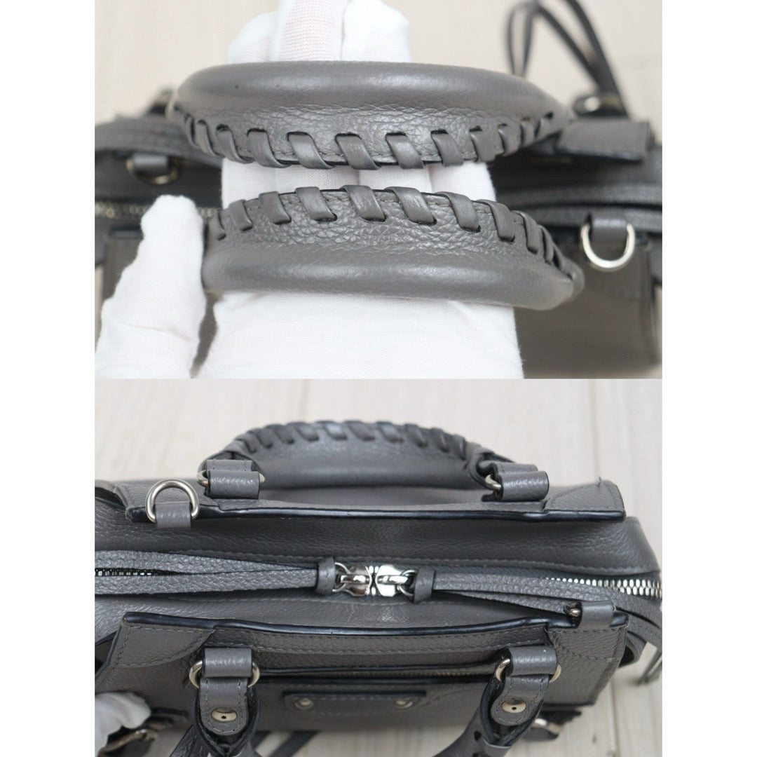 Very Good ( Rank A)｜Balenciaga Calf Leather Neo Classic City Grey HandBag ｜V25091604