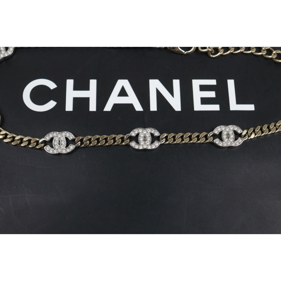 Very Good ( Rank A) ｜CHANEL COCO Mark Rhinestone Chocker Necklace｜V25060515