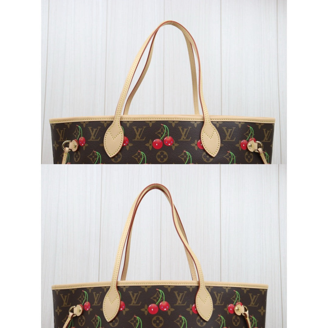 Brand New ( Rank N)｜Full Set LV Takashi Murakam Cherry Monogram Neverfull MM Shoulder Bag Limited Edition IC Chips Model ｜S25080601