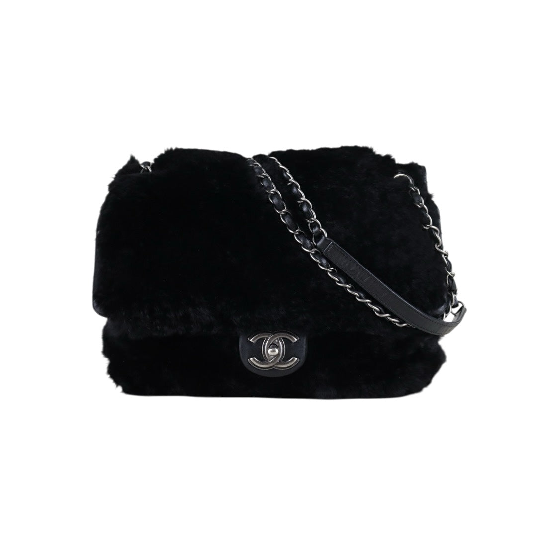 Include Entrupy Certificate of Authenticity｜Good ( Rank AB)｜ CHANEL Sheep Skin Matrasse Chain Single Flap Shoulder Bag Black Made in 2012-2013 Year｜S26052505