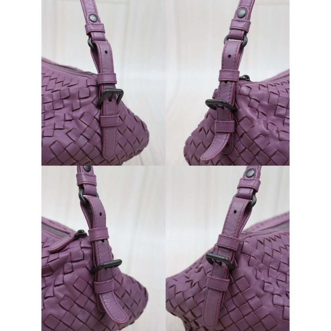 Very Good ( Rank A)｜ Bottega Veneta Lamb Skin  Braid Shoulder Bag Purple｜P25051604