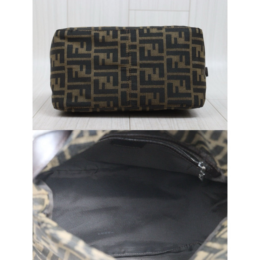 Include Entrupy Certificate of Authenticity｜Very Good ( Rank A)｜ FENDI Zucca Mamma Baguette Shoulder Bag ｜26070910