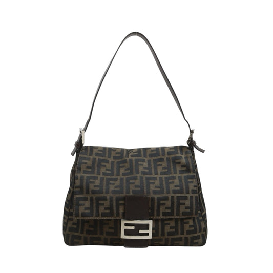 Include Entrupy Certificate of Authenticity｜Very Good ( Rank A)｜ FENDI Zucca Mamma Baguette Shoulder Bag ｜26101402