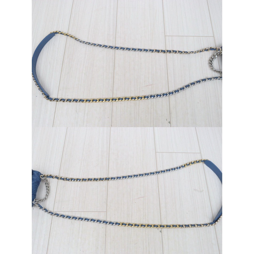 Very Good ( Rank A)｜ CHANEL Matrasse Chain Demin Blue 19Bag Shoulderbag Made In 2021-2022Year｜W25121601