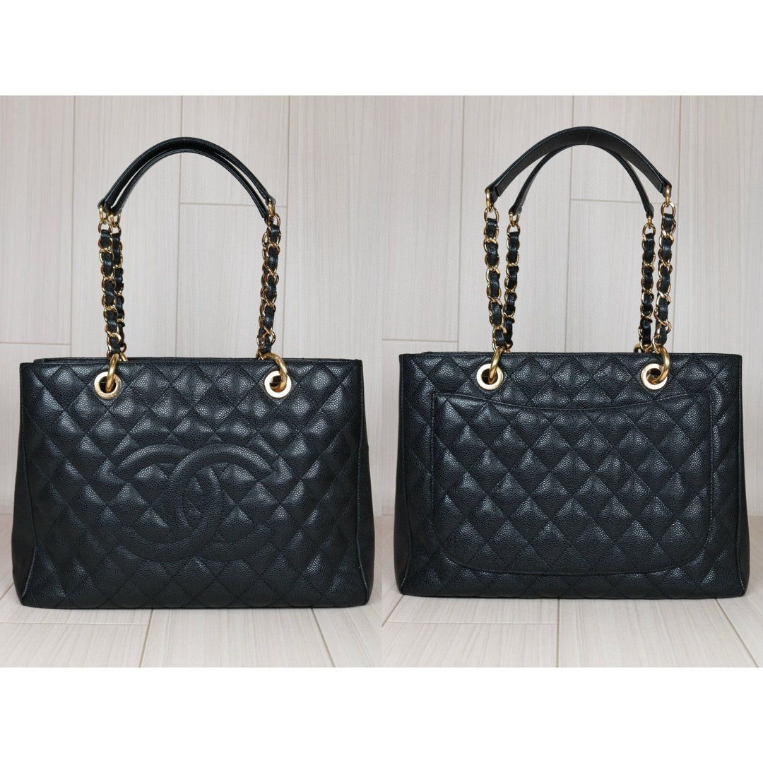 Very Good ( Rank A) ｜ CHANEL Matrasse GST Chain Tote Bag Caviar Skin Black  Made In 2010-2011 Year｜S24080801