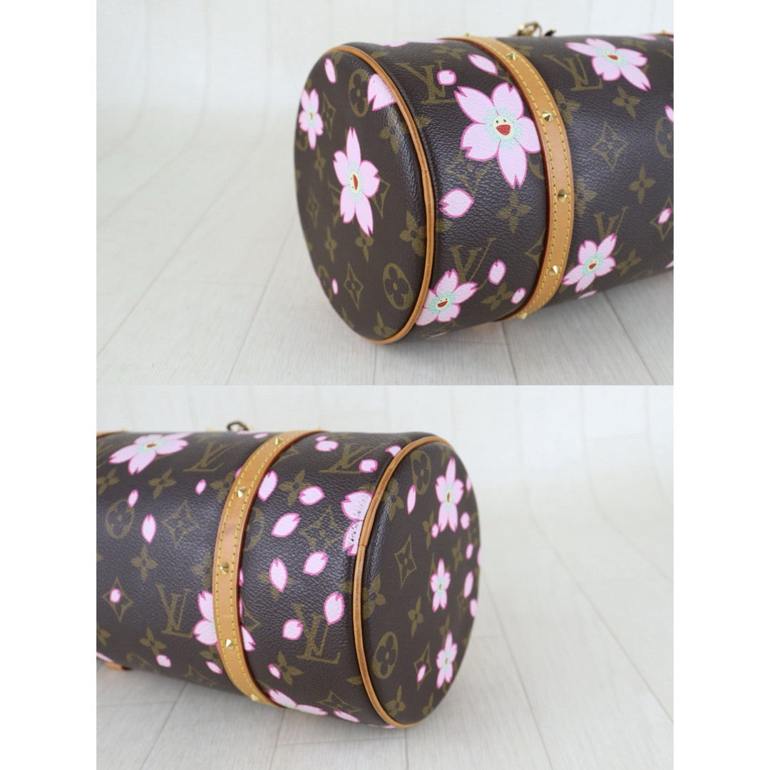 Include Entrupy Certificate of Authenticity｜Good ( Rank AB)｜Louis Vuitton Takashi Murakam Monogram Cherry Blossom Papillon Hand Bag｜Z26091505