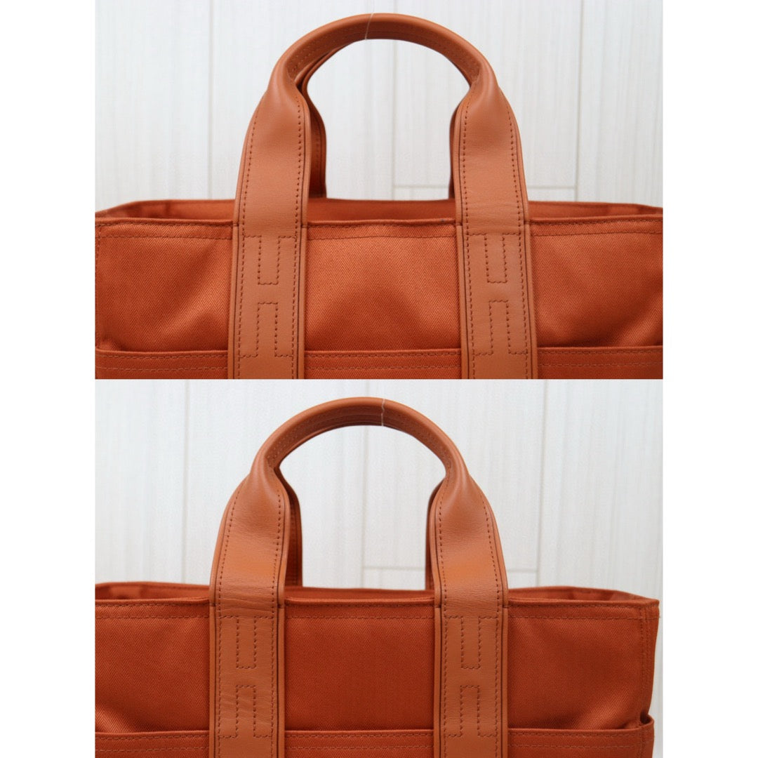 Very Good ( Rank A)｜ HERMES Acapulco Canvas Orange HandBag ｜P24120211