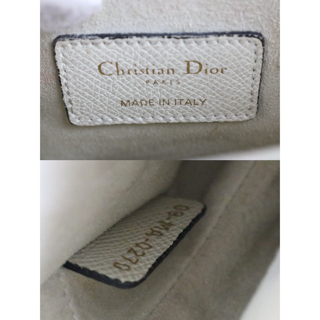 Good ( Rank AB)｜  Dior Calfskin Medium Saddle Bag White   ｜B25041501