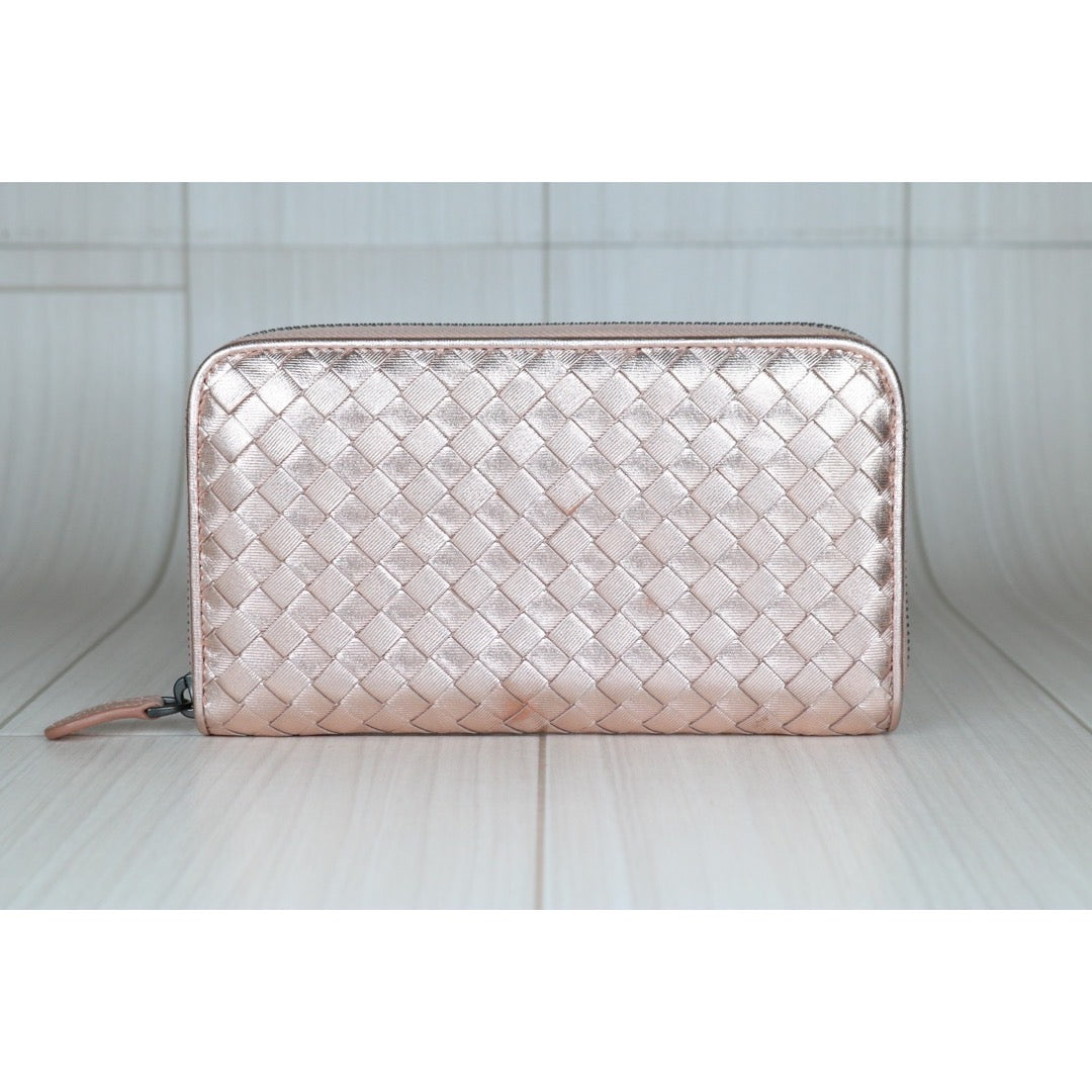 Very Good ( Rank A)｜  Bottega Veneta  Braid Long Wallet Pink｜S24060703