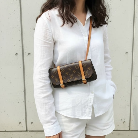 Include Entrupy Certificate of Authenticity｜Very Good ( Rank A)｜Louis Vuitton Monogram Pochette Murrell Clutch Bag Waist Pouch｜26051804