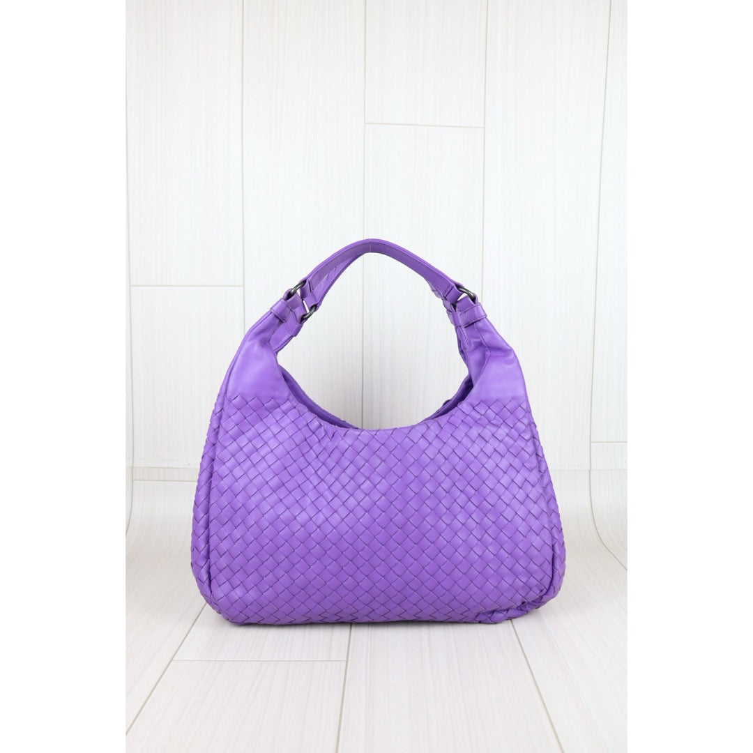 Excellent（Rank SA）｜ Bottega Veneta Lamb Skin Braid Shoulder Bag Purple｜X25041701