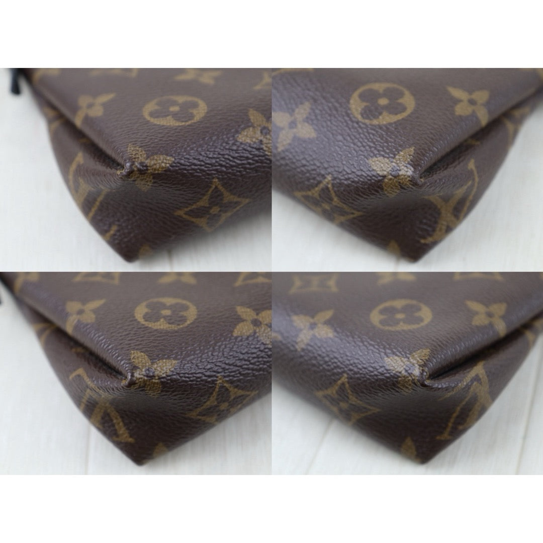 Include Entrupy Certificate of Authenticity｜Good ( Rank AB)｜ Louis Vuitton Monogram  Mini Pallas Cluth With Shoulder Bag Black｜S26052205