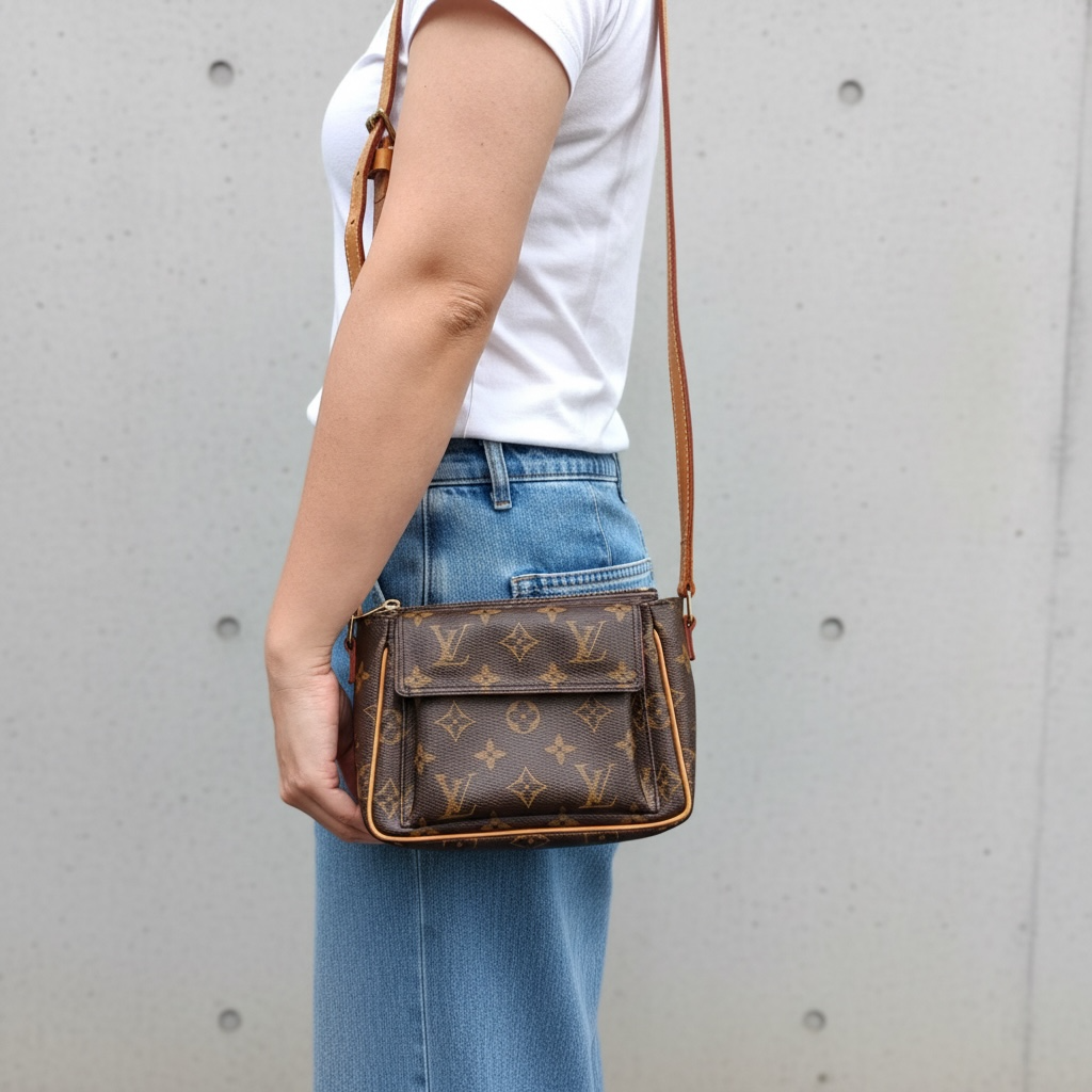 Include Entrupy Certificate of Authenticity｜Fair ( Rank B)｜Louis Vuitton Monogram Viva cite PM  Shoulder Bag｜26040809