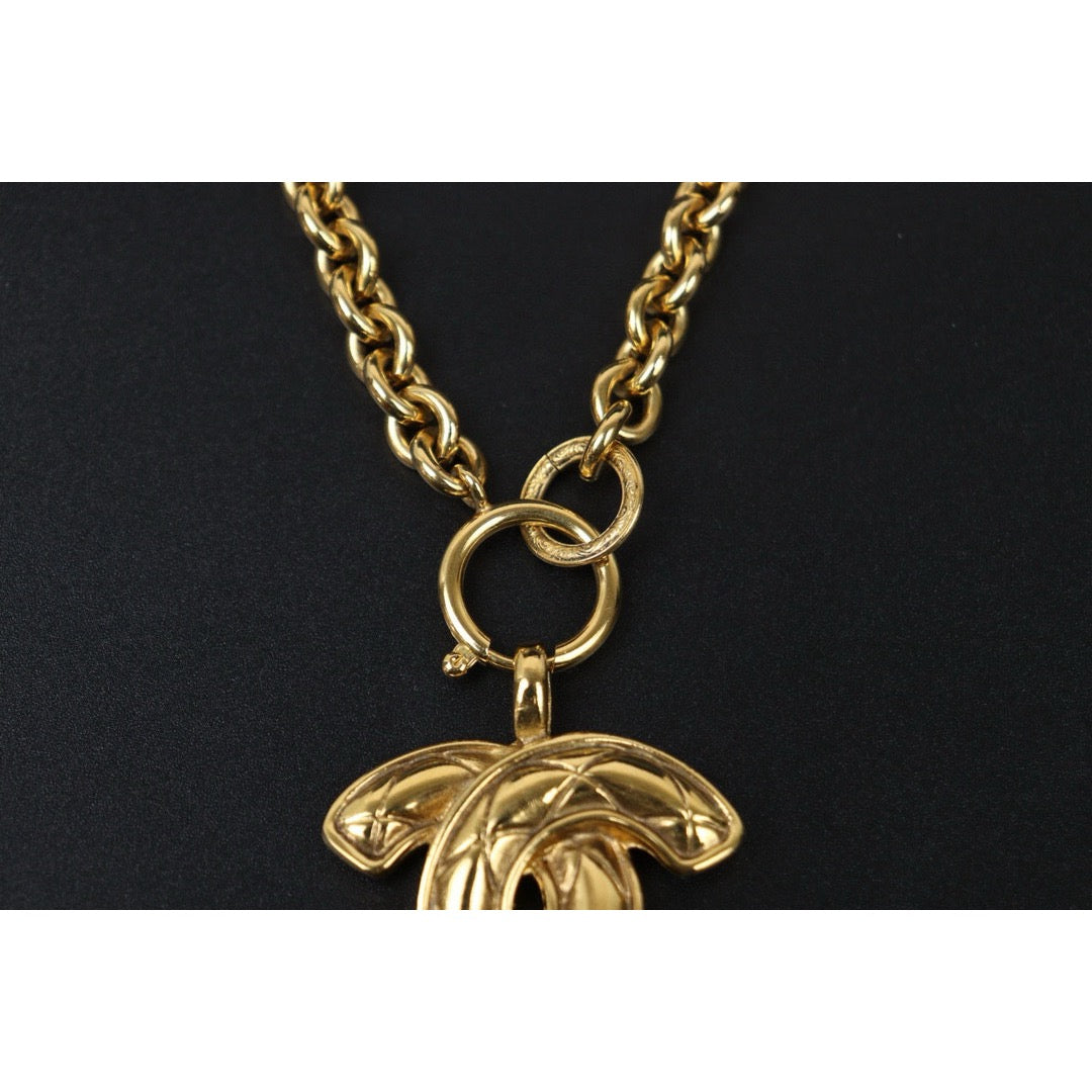 Very Good ( Rank A) ｜  CHANEL Vintage Coco Mark Gold Necklace ｜24112105