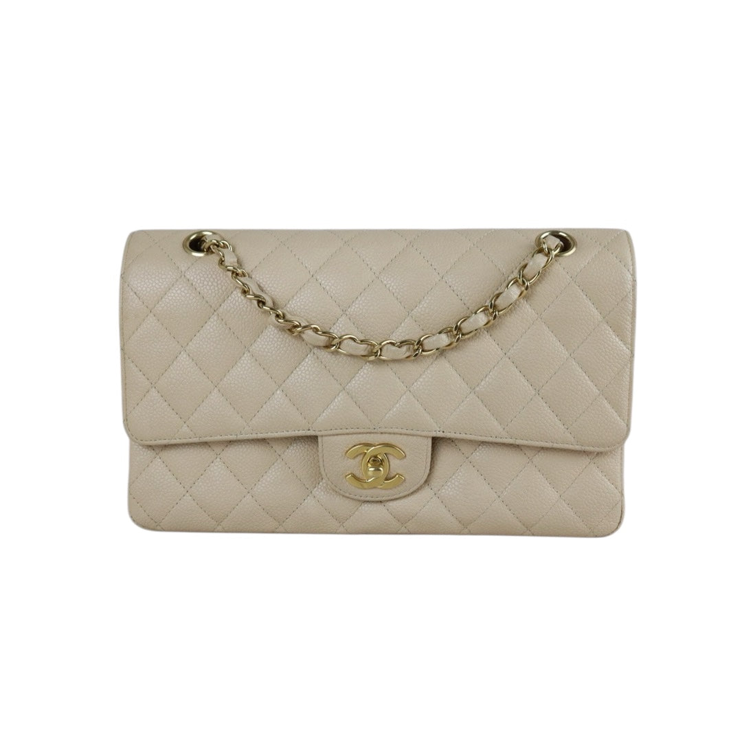 Include Entrupy Certificate of Authenticity｜Very Good ( Rank A)｜ CHANEL Caviar Skin Calf Leather Double Flap 25 Shoulder Bag  Made in 2009-2010 Year｜S26051701