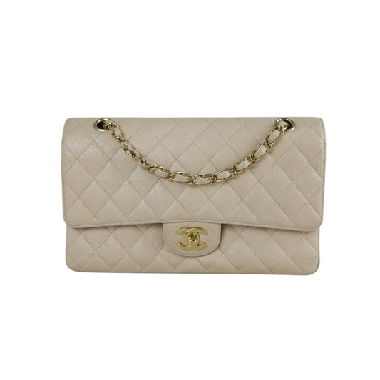 Include Entrupy Certificate of Authenticity｜Very Good ( Rank A)｜ CHANEL Caviar Skin Calf Leather Double Flap 25 Shoulder Bag  Made in 2009-2010 Year｜S26051701