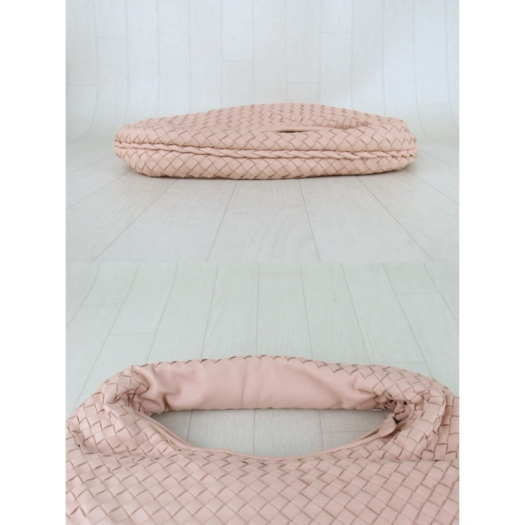 Include Entrupy Certificate of Authenticity｜Very Good ( Rank A)｜ Bottega Veneta Lamb Skin Braid Shoulder Bag  Pink｜S26050601