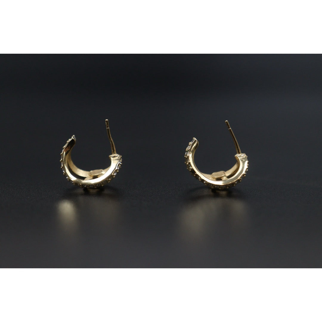 Include Authentic Detective Certificate of Authenticity｜Very Good ( Rank A) ｜CHANEL A22A COCO Mark Rhinestone Earrings Made In 2022Year｜V26030508