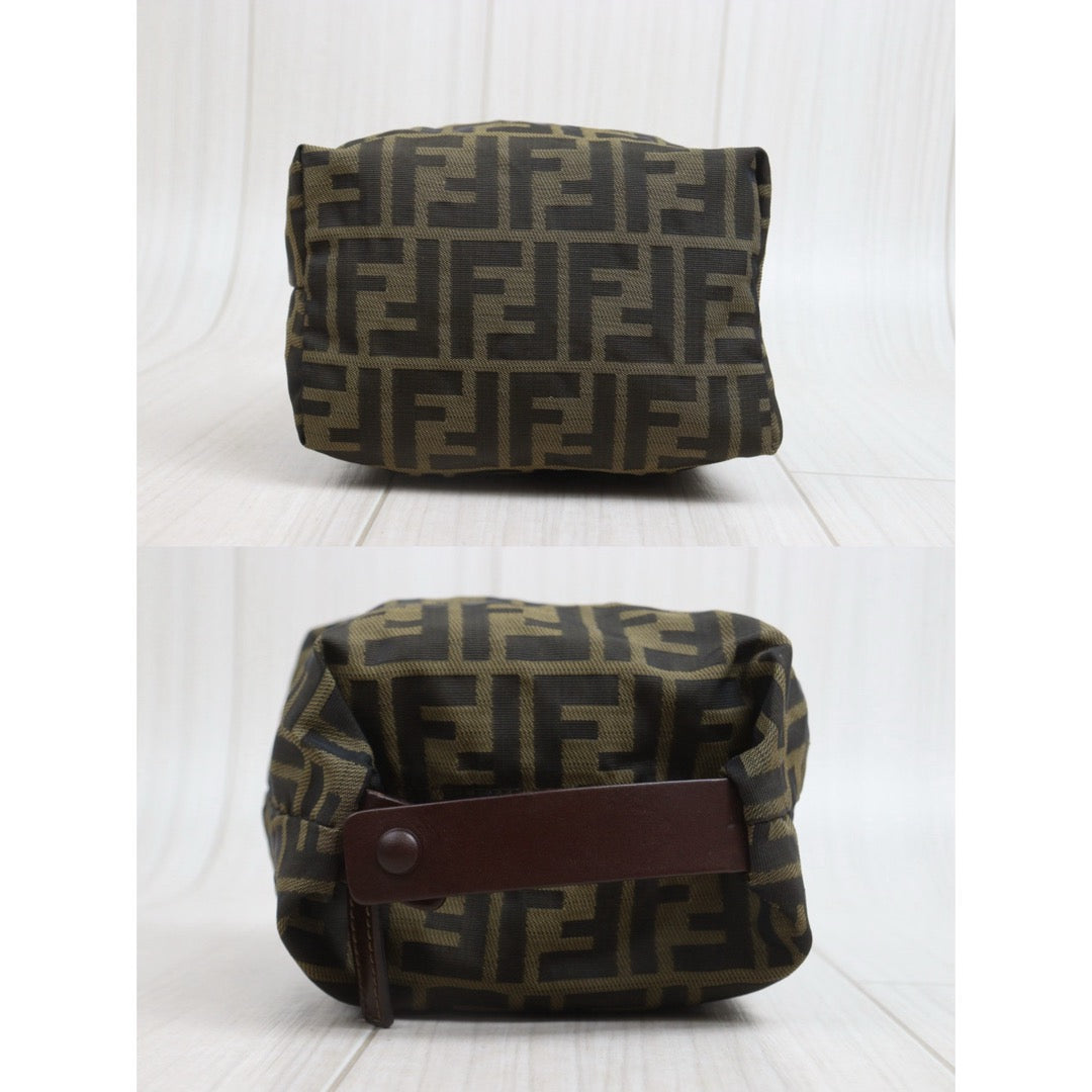 Include Entrupy Certificate of Authenticity｜Very Good ( Rank A)｜ FENDI Zucca Mamma Mini Hand Bag ｜26091804
