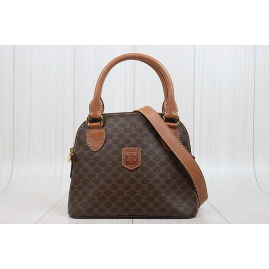 Good ( Rank AB) ｜ CELINE Macadam Bowling Bag Handbag With Shoulder Strap ｜26012211