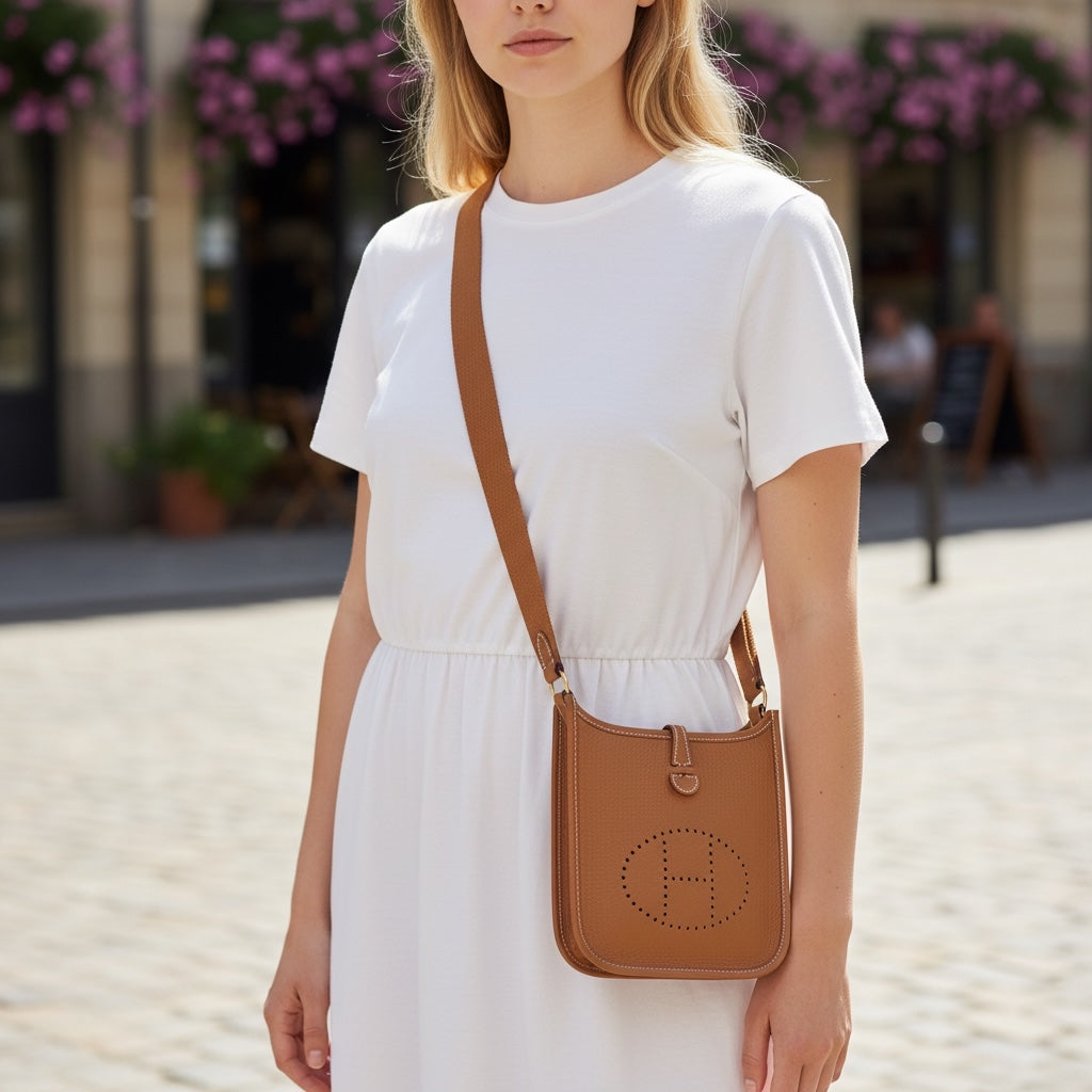Include Entrupy Certificate of Authenticity｜Excellent（Rank SA）｜ HERMES TC Leather  Evelyn 16 Shoulder Bag Golden Brown K Stamp Made In 2025 Year ｜S26030602